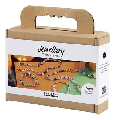Creativ Company Mini hobbyset sieraden, halskettingen en armbanden, halloween kleuren, 1 doos