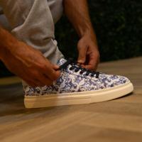 Azure Bird Garden Sneakers Lureaux - Handgemaakte Nette Schoenen Voor Heren - thumbnail