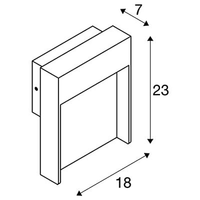 SLV FLATT 1002953 Buitenlamp (wand) LED vast ingebouwd Antraciet, Bruin