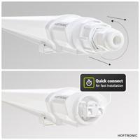 Q-Series LED TL Armatuur 150cm - 48 Watt 5760 Lumen vervangt 192 Watt - 120lm/W - 6500K daglicht wit licht - Gereedschapsloos Koppelbaar - IK08 - IP65 Waterdicht - Tri-proof plafondverlichting - thumbnail