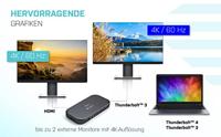 i-tec Thunderbolt 3/USB-C Dual 4K Dock PD 60W + Thunderbolt 3 Kabel+AC-Adapter Thunderbolt 3 dockingstation - thumbnail