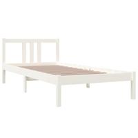 Bedframe massief hout wit 90x200 cm - thumbnail