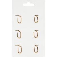 Creativ Company Clips, hart, afm 30x20 mm, goud, 6 stuk/ 1 doos - thumbnail