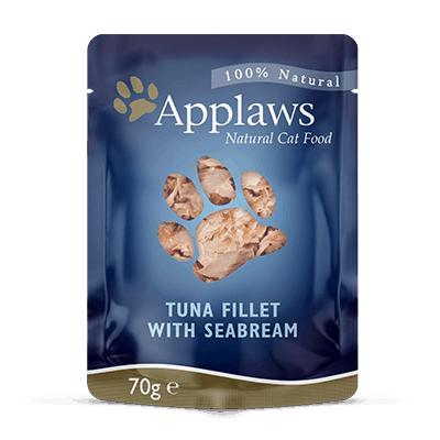 APPLAWS Tuna fillet with sea bream in broth - nat kattenvoer - 70g