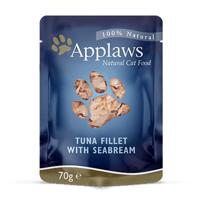 APPLAWS Tuna fillet with sea bream in broth - nat kattenvoer - 70g - thumbnail