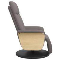 Fauteuil verstelbaar met voetensteun stof taupe - thumbnail