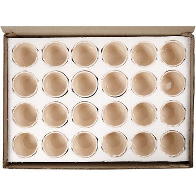 Creativ Company Bloempot, h: 6,3 cm, d 7,5 cm, wit, 24 stuk/ 1 doos
