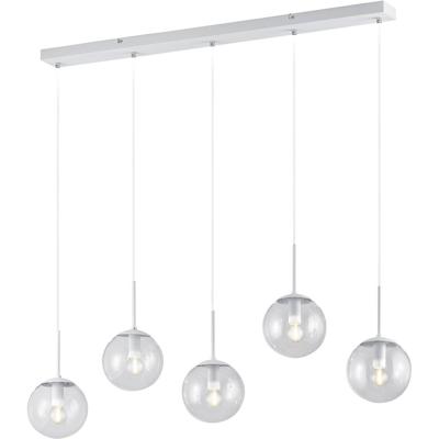 LED Hanglamp - Trion Balina - E14 Fitting - 5-lichts - Rechthoek - Mat Wit - Aluminium LED Hanglamp - Trion Balina - E14 Fitting - 5-lichts - Rechthoek - Mat Wit - Aluminium