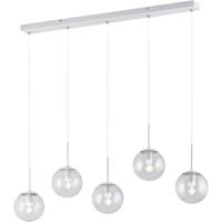 LED Hanglamp - Trion Balina - E14 Fitting - 5-lichts - Rechthoek - Mat Wit - Aluminium - thumbnail