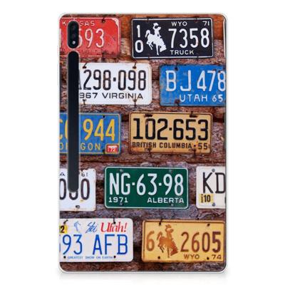 Samsung Galaxy Tab S7 Plus | S8 Plus Tablet Backcover met foto Kentekenplaten Samsung Galaxy Tab S7 Plus | S8 Plus Tablet Backcover met foto Kentekenplaten