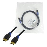 LogiLink HDMI Aansluitkabel HDMI-A-stekker, HDMI-A-stekker 1.00 m Zwart CH0061 4K UHD, Audio Return Channel (ARC), Vergulde steekcontacten HDMI-kabel - thumbnail