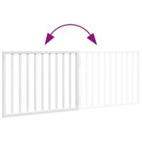 VidaXL Hondenhek opvouwbaar 2 panelen wit 160 cm populierenhout - thumbnail