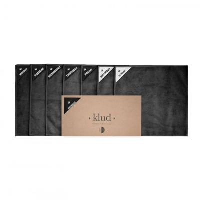 Klud Microvezel vaatdoekjes Zwart, per 7