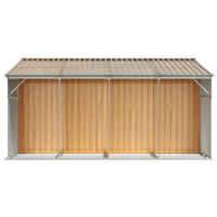 Tuinschuur 277x365,5x179 cm gegalvaniseerd staal lichtbruin - thumbnail