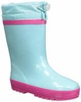 Playshoes regenlaarzen Streep Turquoise Roze-28-29 - thumbnail