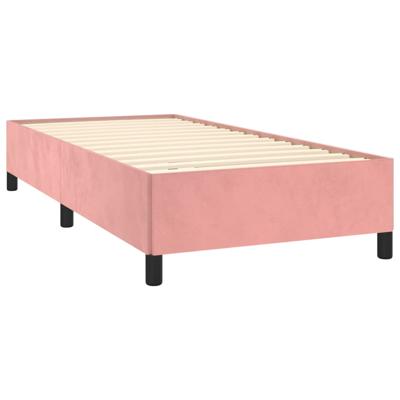 Boxspring met matras fluweel roze 90x190 cm