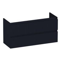 Brauer Joy Wavy - Onderkast Ondiep - 100 cm - met 2 Softclose Lades Greeploos en 1 Sifon Uitsparing - Mat Zwart - thumbnail