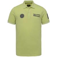 PME Legend gemêleerde slim fit polo met contrastbies lime - thumbnail