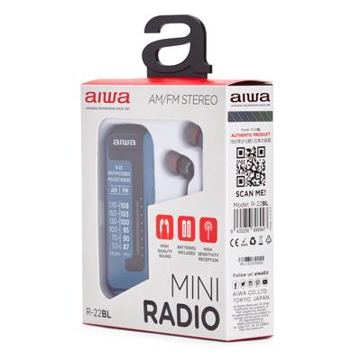 Transistorradio Aiwa R-22BL Blauw - thumbnail