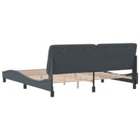 Bedframe zonder matras 180x200 cm fluweel donkergrijs - thumbnail