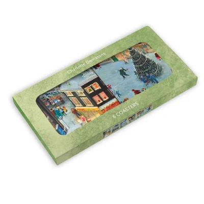 Kerstboom, Charlotte Dematons Onderzetters 6 stuks Kerstboom, Charlotte Dematons Onderzetters 6 stuks
