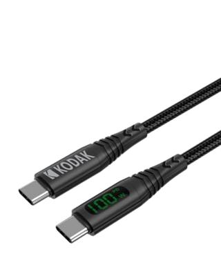 USB-C-kabel Kodak Zwart 1 m (1 Stuks) - thumbnail