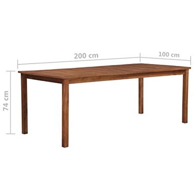 Tuintafel 200x100x74 cm massief acaciahout