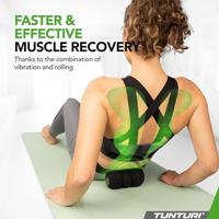 Tunturi Vibrating duo Massage Roller voor rugmassage | voetmassage | elektrische | met 3 niveau's | compact formaat | Zwart - thumbnail