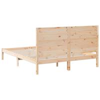 Bedframe extra lang zonder matras massief hout 100x210 cm - thumbnail