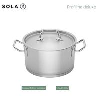 Sola Pannenset Profiline Deluxe - RVS - Kookpan ø 12, 14, 18 cm & Steelpan ø 12 cm - Inductie geschikt - 4 Delig - thumbnail