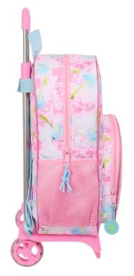 Schoolrugzak met Wielen Barbie Painterly Roze Hemelsblauw 33 x 42 x 14 cm