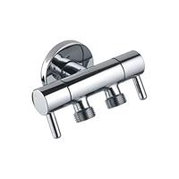 Dubbele Hoekstopkraan AquaSplash Colorato 1/2x3/8x3/8 Chroom Aquasplash - thumbnail