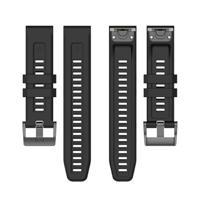 By Qubix - Siliconen sportbandje - Zwart - Compatible met Garmin Fenix 8-51mm - Compatible Garmin bandje - thumbnail
