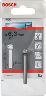 Bosch Accessoires Conische verzinkboren 12,4, M 6, 56 mm, 8 mm 1st - 2608597507 Bosch Accessoires Conische verzinkboren 12,4, M 6, 56 mm, 8 mm 1st - 2608597507