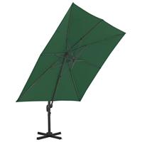 Zweefparasol met aluminium paal 400x300 cm groen - thumbnail
