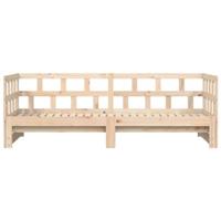 Slaapbank met onderschuifbed 80x200 cm massief grenenhout - thumbnail