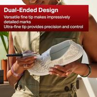 Viltstift Sharpie rond Twin tip ultra fijn & fijn zwart 2 stuks - thumbnail