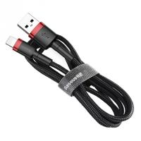 USB Lightning kabel Baseus Cafule 1.5A 2m (zwart en rood) - thumbnail