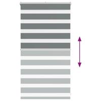 VidaXL Zebra rolgordijn 90x100 cm stofbreedte 85,9 cm donkergrijs - thumbnail