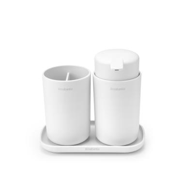 Brabantia ReNew badkameraccessoires set van 3 white Brabantia ReNew badkameraccessoires set van 3 white
