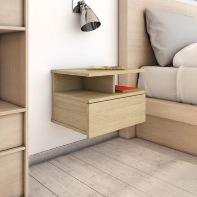 VidaXL Nachtkastje zwevend 40x31x27cm bewerkt hout sonoma eikenkleurig