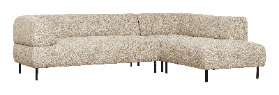 WOOOD Hoekbank 'Lloyd' Rechts, Geweven stof, kleur Naturel Melange