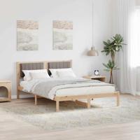 Bedframe met Gevoerd Hoofdgedeelte Taupe 120 x 190 cm - thumbnail
