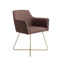 Jesper Home Eetkamerstoel 'Hofu' Cross Gold, kleur Potters Clay - thumbnail