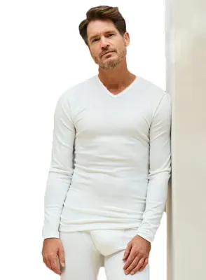 Heren thermo shirt Lange mouw V-hals - Thermisch ondergoed heren warm
