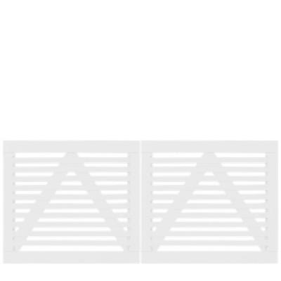 Witte Houten Dubbele Tuinpoort Tokyo 200 x 90 CM