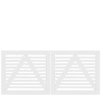 Witte Houten Dubbele Tuinpoort Tokyo 200 x 90 CM - thumbnail