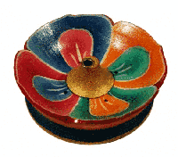 Wierookbrander Lotus Gelakt Hout (9 cm) - thumbnail