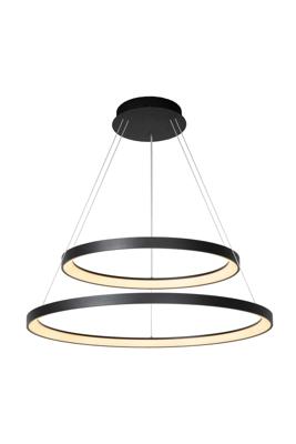 Lucide VIDAL - Hanglamp - Ø 78 cm - LED Dimb. - 1x92W 2700K - Zwart Lucide VIDAL - Hanglamp - Ø 78 cm - LED Dimb. - 1x92W 2700K - Zwart