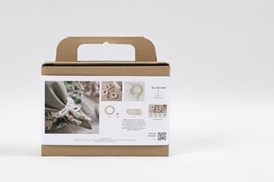 Creativ Company Mini hobbyset macramé, servetring, off white, 1 doos - thumbnail